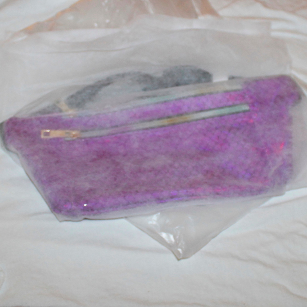 Purple mermaid rave holographic fanny waist pack - Picture 2 of 4